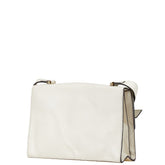 グッチ ズゥミ ショルダーバッグ 576388 ホワイト ゴールド シルバー レザー レディース GUCCI 【中古】